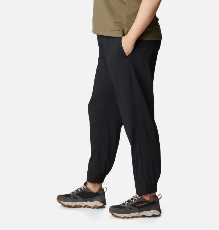 Pantaloni Jogger Columbia On The Go Dama Negrii | Plus Size DZS1M087Q